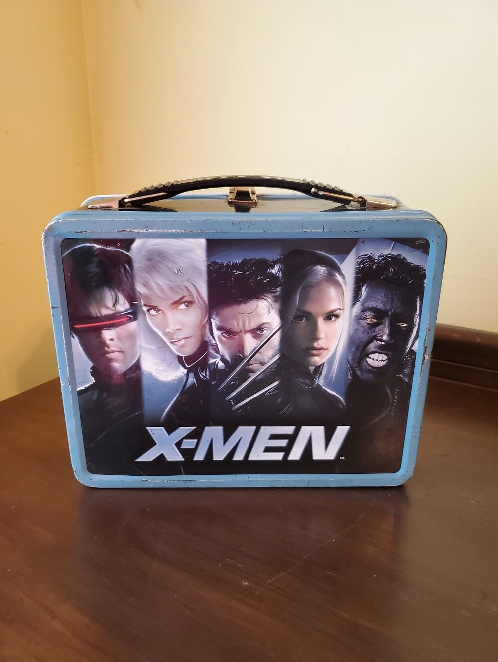 X-Men Blue Tin Lunch Box Carry Bag